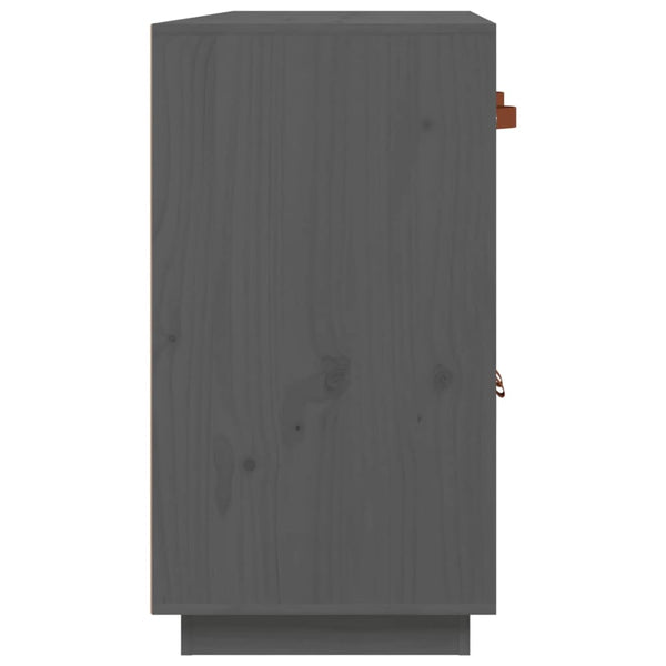 Graues Kiefer Massivholz Sideboard 98,5 cm