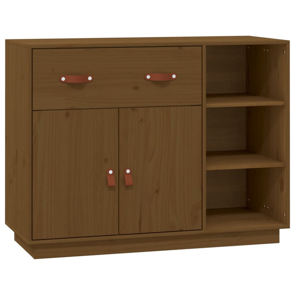 Honigbraunes Kiefer Massivholz Sideboard 98,5 cm