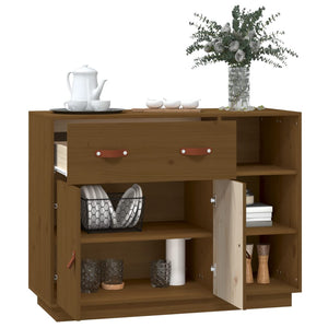 Honigbraunes Kiefer Massivholz Sideboard 98,5 cm