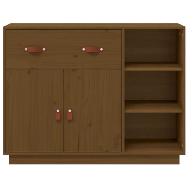 Honigbraunes Kiefer Massivholz Sideboard 98,5 cm