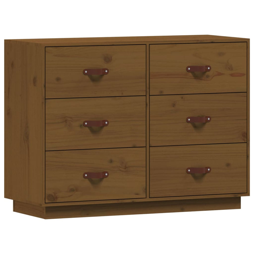 vidaXL Sideboard Honey Brown 100x40x75 cm Solid Pine Wood