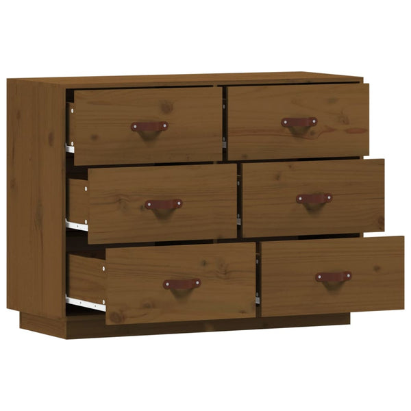 Sideboard Honigbraun Massivholz Kiefer 100cm
