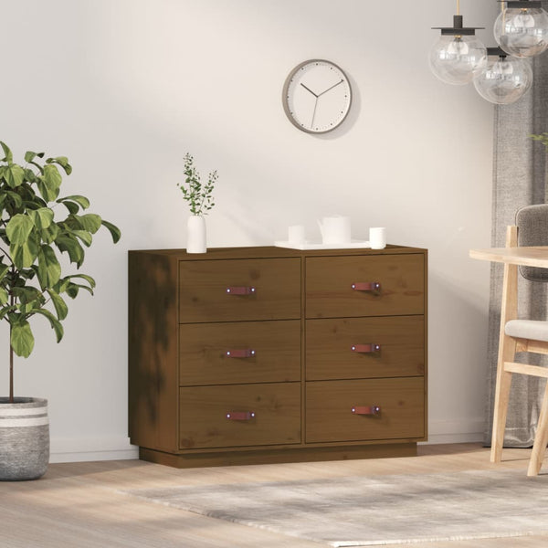 Sideboard Honigbraun Massivholz Kiefer 100cm