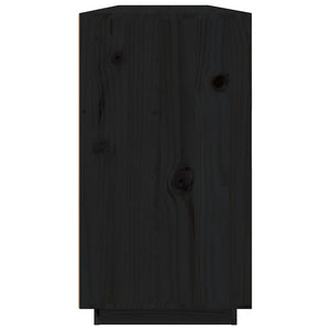 Schwarzes Sideboard 100 cm Kiefer Massivholz