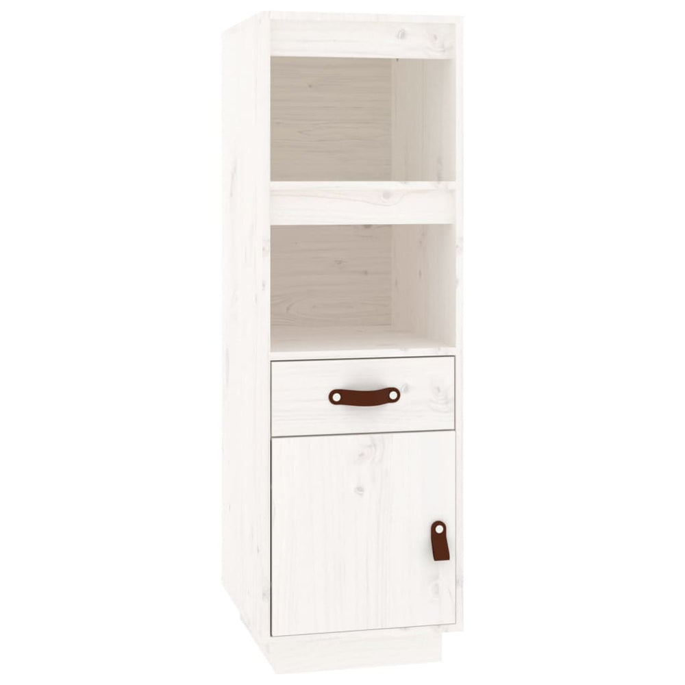 Highboard Weiß 34x40x108,5cm Kiefer Massivholz