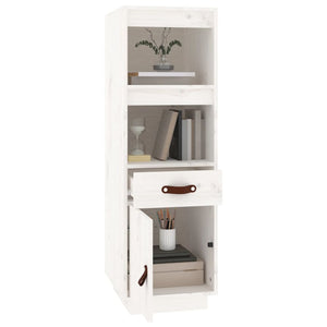 Highboard Weiß 34x40x108,5cm Kiefer Massivholz