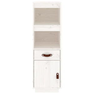 Highboard Weiß 34x40x108,5cm Kiefer Massivholz