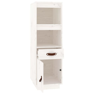 Highboard Weiß 34x40x108,5cm Kiefer Massivholz
