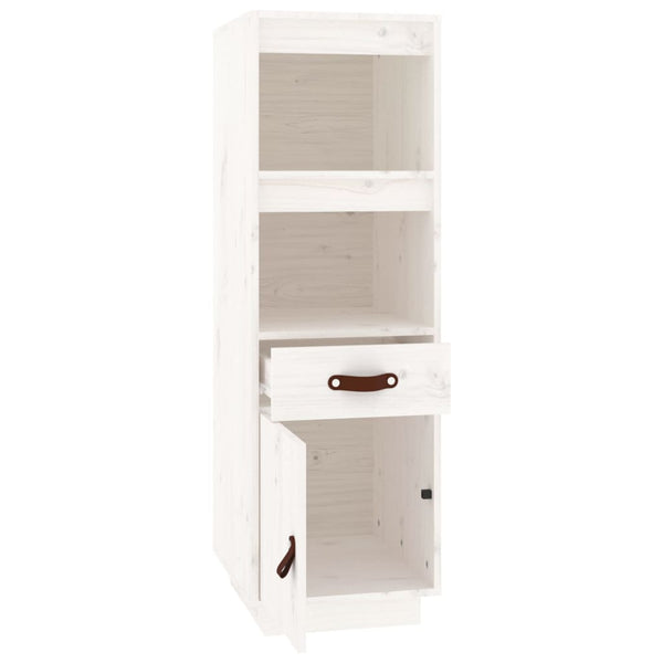 Highboard Weiß 34x40x108,5cm Kiefer Massivholz