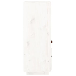 Highboard Weiß 34x40x108,5cm Kiefer Massivholz