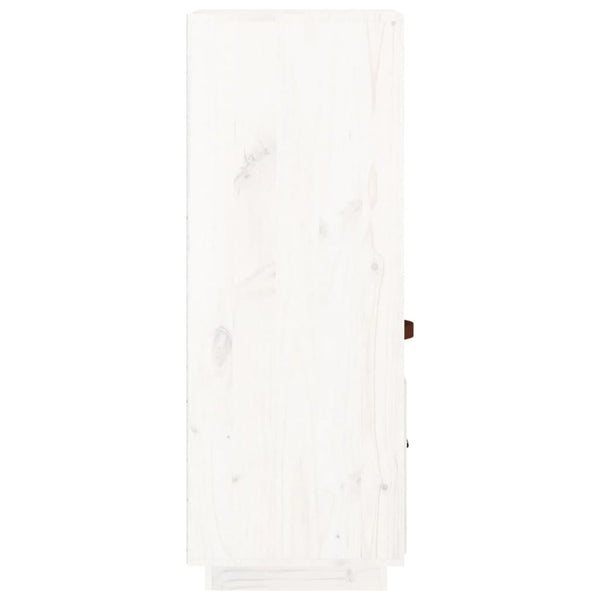 Highboard Weiß 34x40x108,5cm Kiefer Massivholz