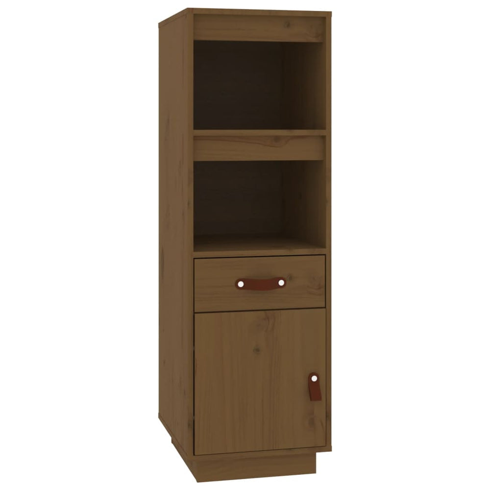 Highboard Honigbraun Kiefer Massivholz 34x40x108,5 cm