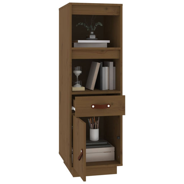 Highboard Honigbraun Kiefer Massivholz 34x40x108,5 cm
