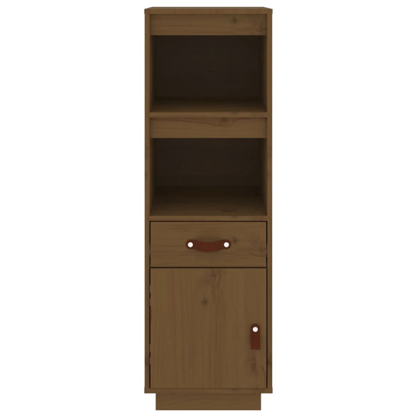 Highboard Honigbraun Kiefer Massivholz 34x40x108,5 cm