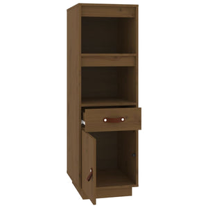 Highboard Honigbraun Kiefer Massivholz 34x40x108,5 cm