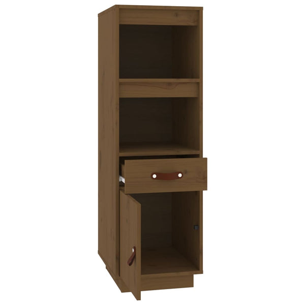 Highboard Honigbraun Kiefer Massivholz 34x40x108,5 cm