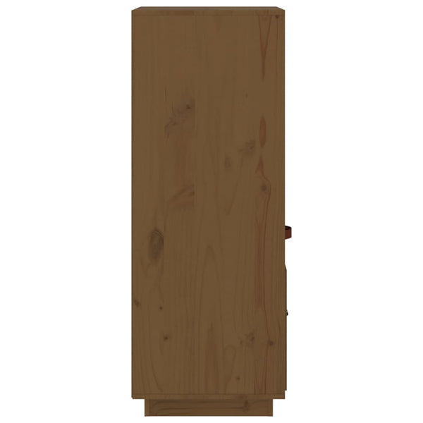 Highboard Honigbraun Kiefer Massivholz 34x40x108,5 cm