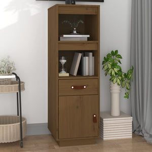 Highboard Honigbraun Kiefer Massivholz 34x40x108,5 cm