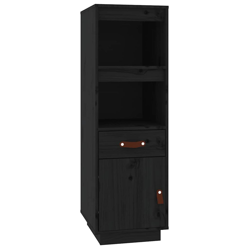 vidaXL Highboard Black 34x40x108.5 cm Solid Pine Wood