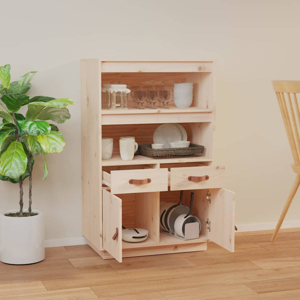 Highboard Kiefer Massivholz 67x40x108,5 cm