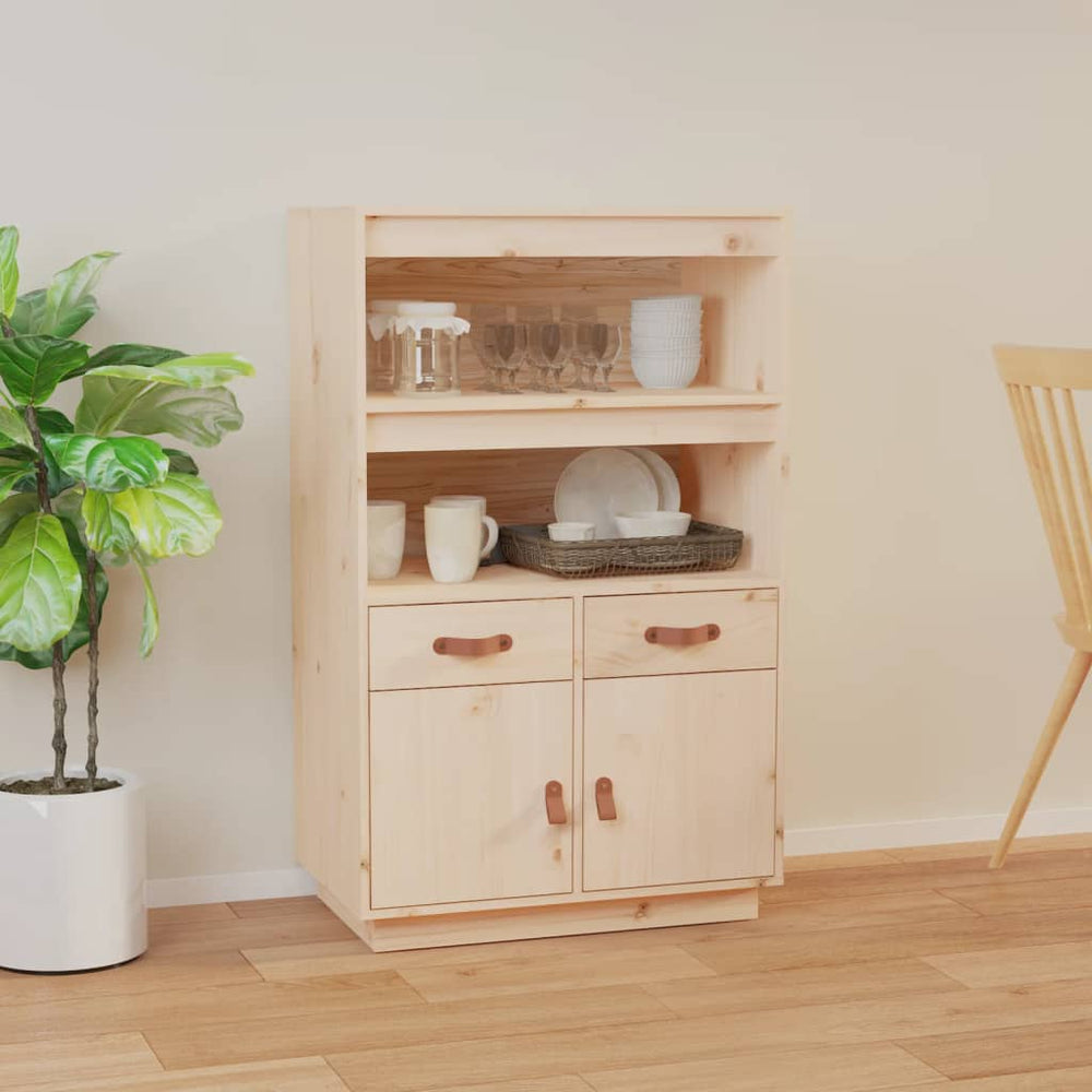 Highboard Kiefer Massivholz 67x40x108,5 cm