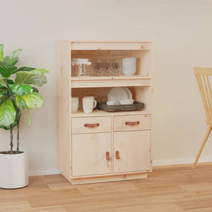 Highboard Kiefer Massivholz 67x40x108,5 cm