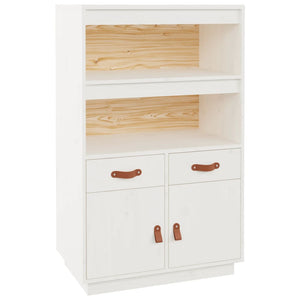 Weißes Highboard Kiefer Massivholz 67cm