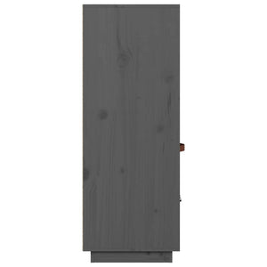 Graues Highboard Kiefer Massivholz 67x40x108,5 cm