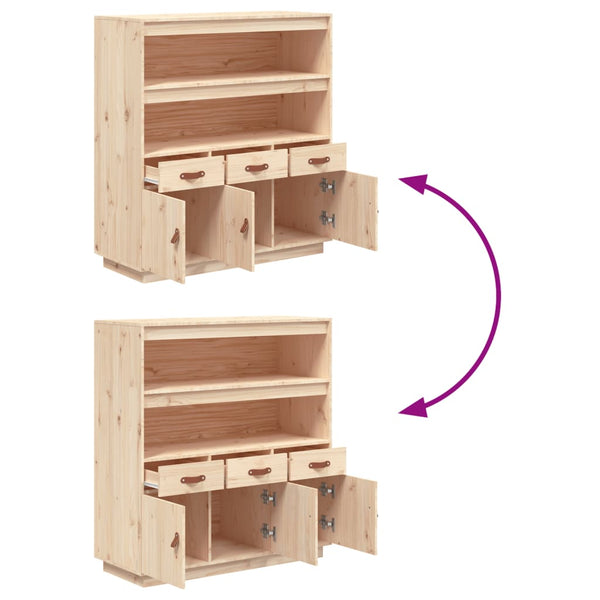 Highboard Kiefer Massivholz 100x40x108,5 cm