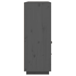 Graues Highboard 100x40x108,5cm Kiefer Massivholz