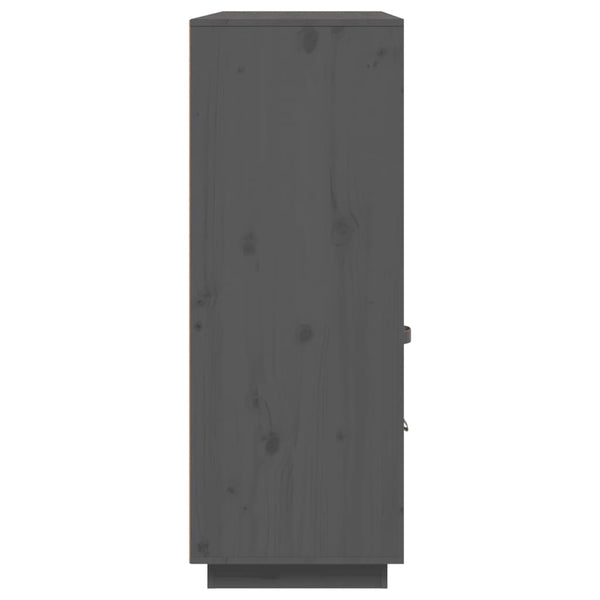 Graues Highboard 100x40x108,5cm Kiefer Massivholz