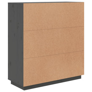 Graues Highboard 100x40x108,5cm Kiefer Massivholz