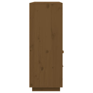 Highboard Honigbraun Kiefer Massivholz 100cm