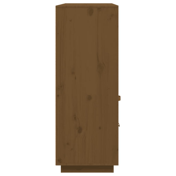 Highboard Honigbraun Kiefer Massivholz 100cm