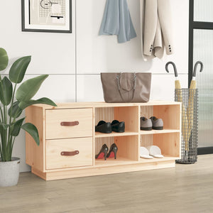 Schuhbank Kiefer Massivholz 100 cm