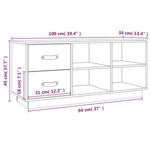 Schuhbank Kiefer Massivholz 100 cm