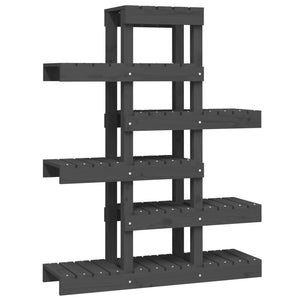Grauer Pflanzenständer Kiefer Massivholz 109,5cm