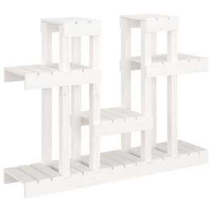 Weißer Pflanzenständer Kiefer Massivholz 104,5cm