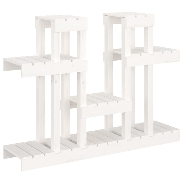 Weißer Pflanzenständer Kiefer Massivholz 104,5cm