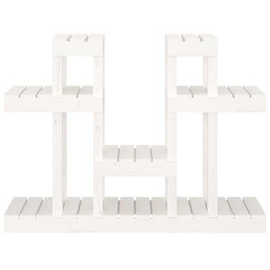 Weißer Pflanzenständer Kiefer Massivholz 104,5cm