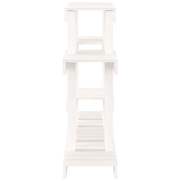 Weißer Pflanzenständer Kiefer Massivholz 104,5cm