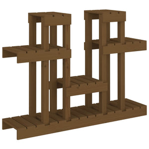 vidaXL Support à plantes marron miel 104,5x25x77,5 cm pin massif