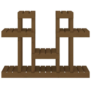 vidaXL Support à plantes marron miel 104,5x25x77,5 cm pin massif