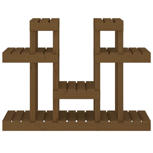 vidaXL Support à plantes marron miel 104,5x25x77,5 cm pin massif