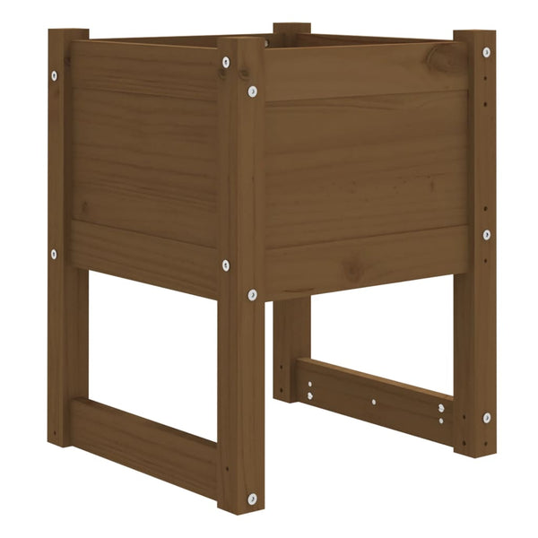 Pflanzkübel 2er Set Honigbraun Kiefer 40x40x52,5cm