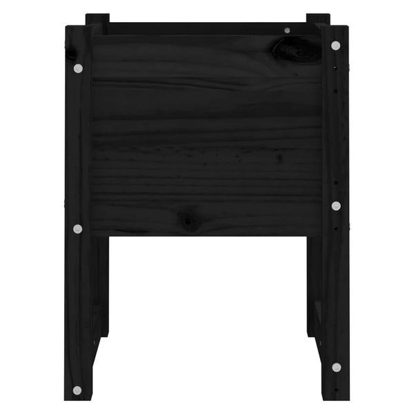 vidaXL Jardinière noire 40x40x52,5 cm en pin massif