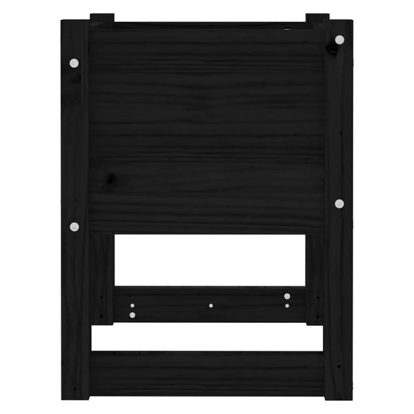 vidaXL Jardinière noire 40x40x52,5 cm en pin massif