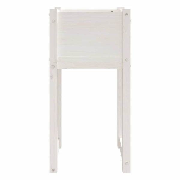 Pflanzkübel 2er Set Weiß Kiefer 40x40x81cm