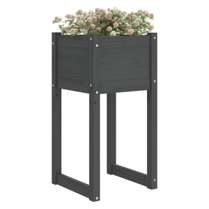 Pflanzkübel 2er Set Grau Kiefer 40x81cm