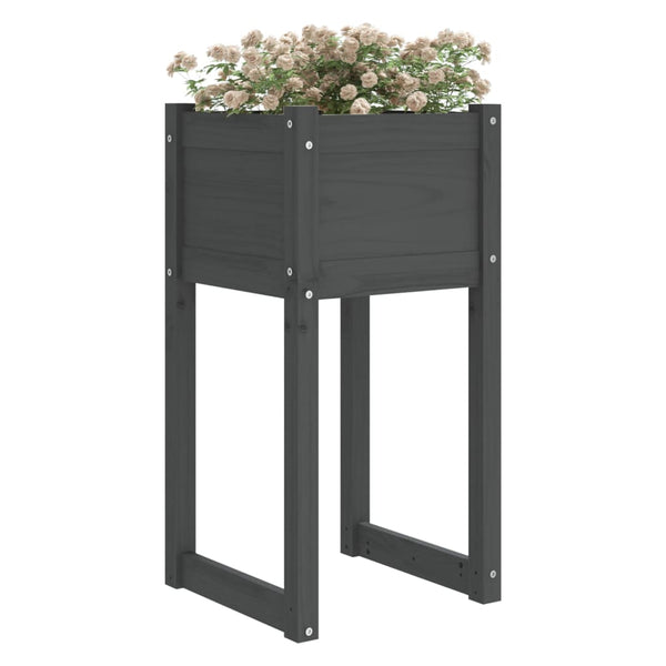 Pflanzkübel 2er Set Grau Kiefer 40x81cm